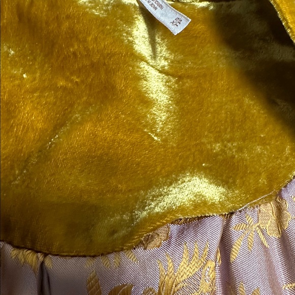 Free People Dhalia Long Gold Velvet Duster Purple Tassels XS - Picture 16 of 16